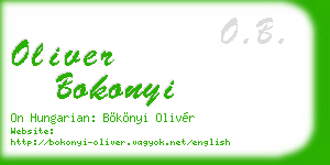 oliver bokonyi business card
